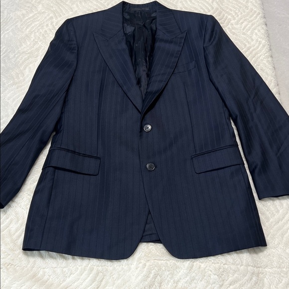 Versace Collection Men’s Pinstripe Wool Blazer Navy | EU 50 (≈ US 40R) - Picture 1 of 13